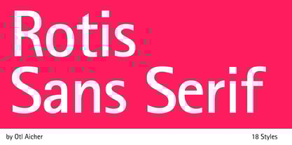 Rotis Sans Serif Font Poster 1